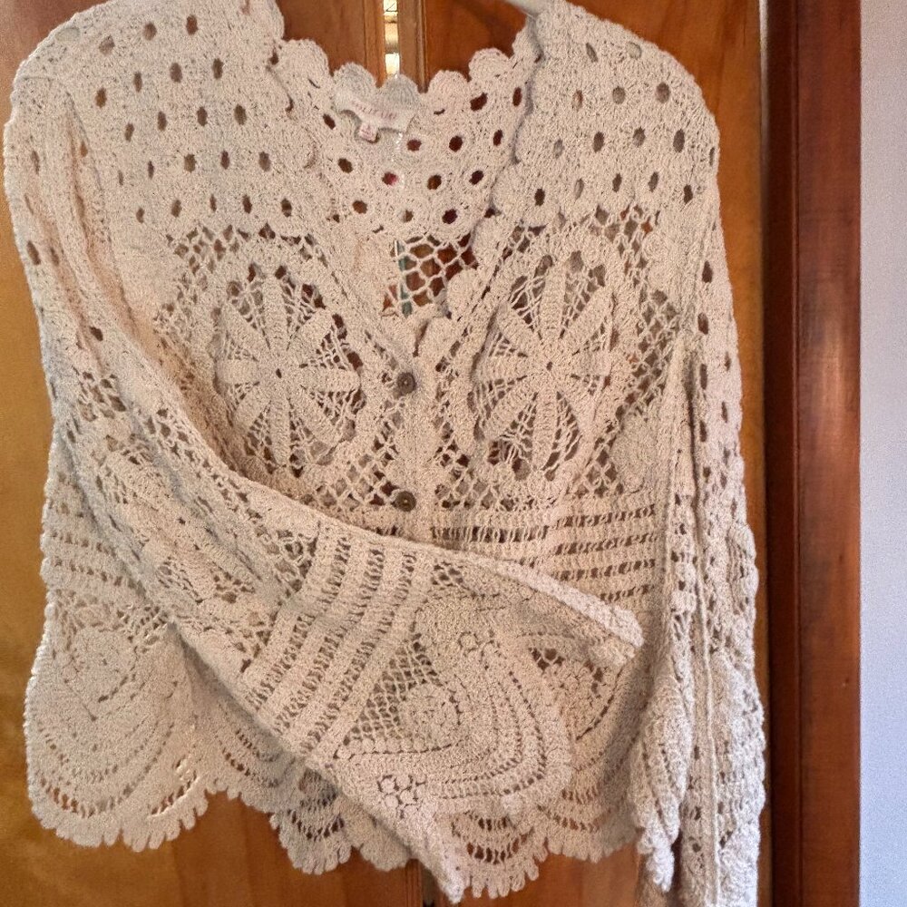 Cute Solitaire Crochet Top Size Small